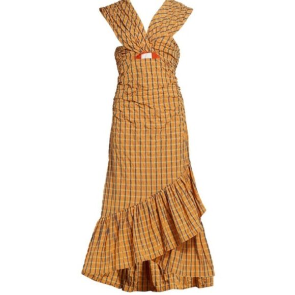 NWT Cinq à Sept Plaid Midi Lola Dress - Size 12 - Picture 3 of 3